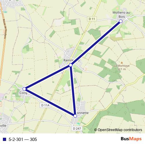 5-2-301 bus Line Map