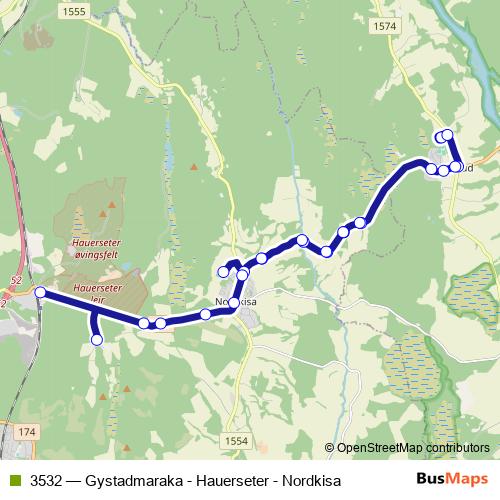 3532 bus Line Map