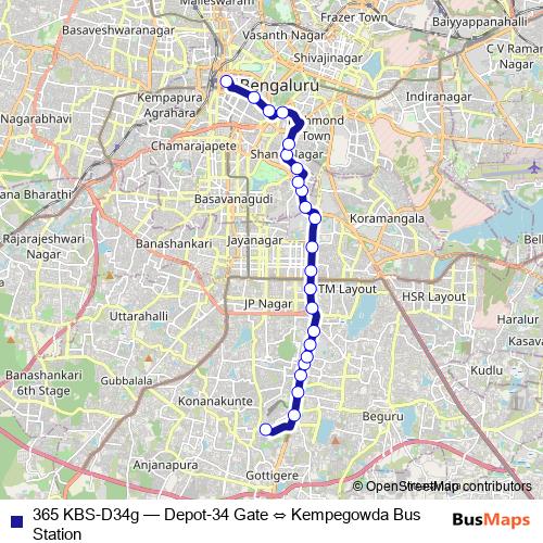 365 KBS-D34g bus Line Map