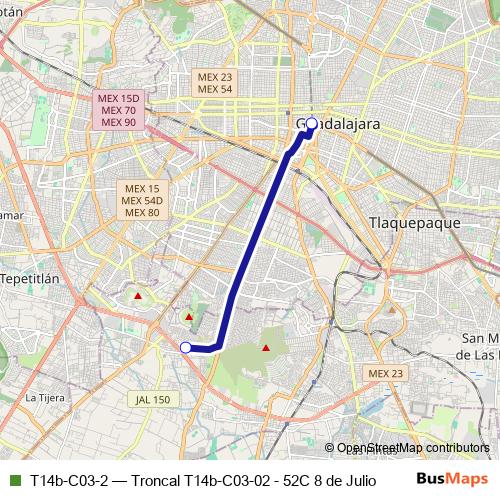 T14b-C03-2 bus Line Map