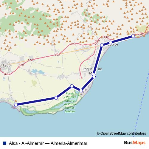 Alsa - Al-Almermr bus Line Map