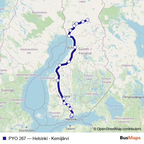 PYO 267 rail Line Map