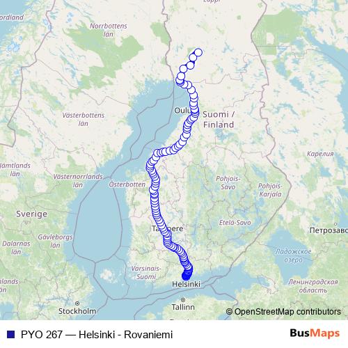 PYO 267 rail Line Map