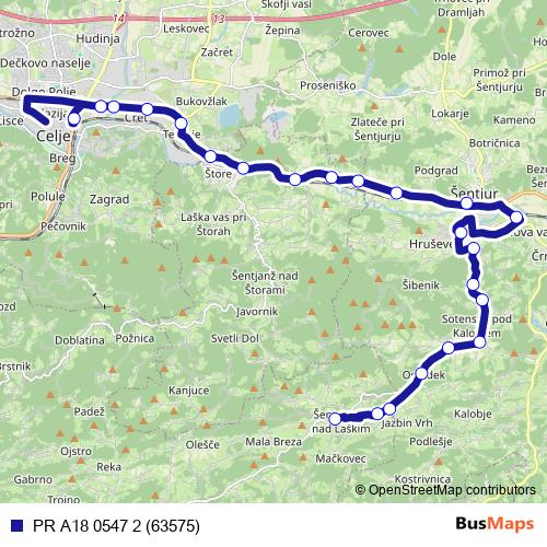 PR A18 0547 2 (63575) bus Line Map