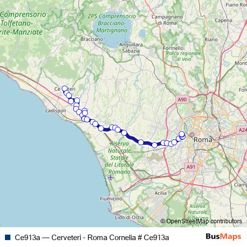 Ce913a bus Line Map