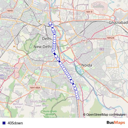 405down bus Line Map