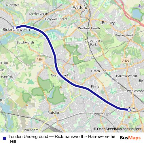 London Underground metro Line Map