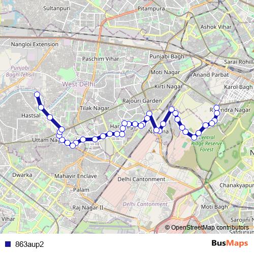 863aup2 bus Line Map