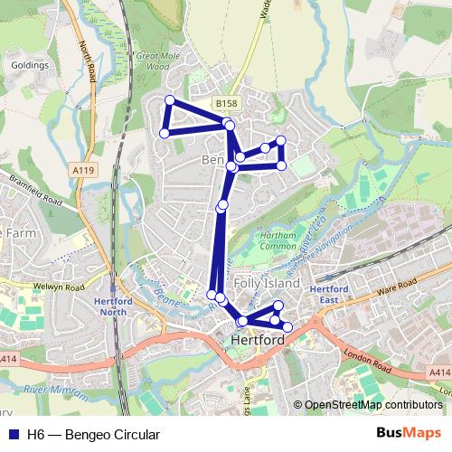 H6 bus Line Map