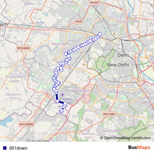 801down bus Line Map