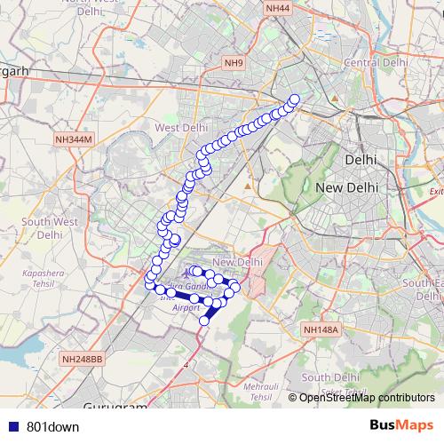 801down bus Line Map