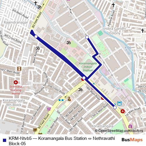KRM-Ntvb5 bus Line Map