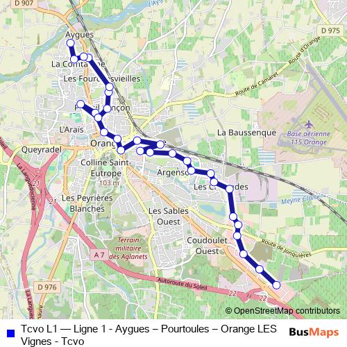 Tcvo L1 bus Line Map