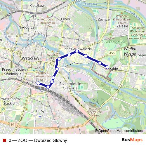 0 tram Line Map