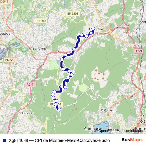 Xg814038 bus Line Map