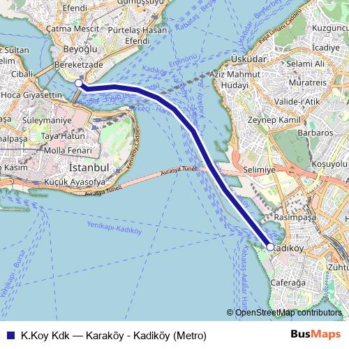 K.Koy Kdk ferry Line Map