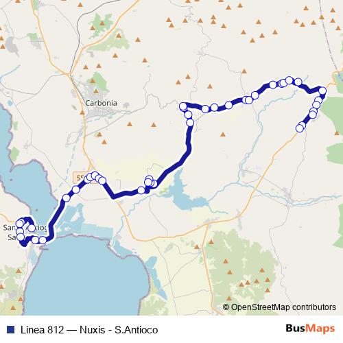 Linea 812 bus Line Map