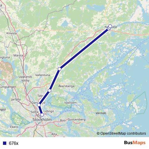 676x bus Line Map