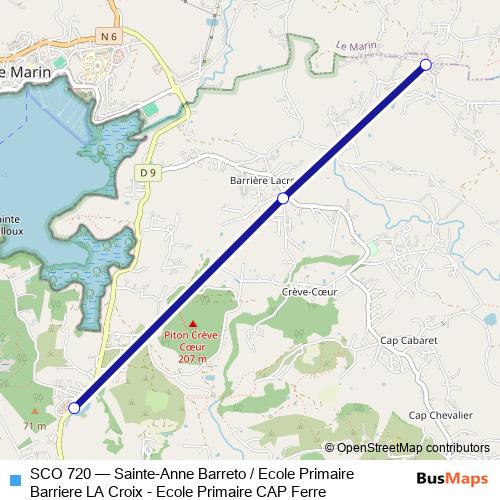 SCO 720 bus Line Map