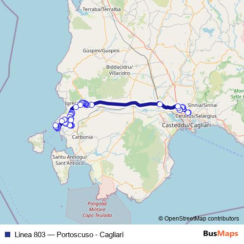 Linea 803 bus Line Map