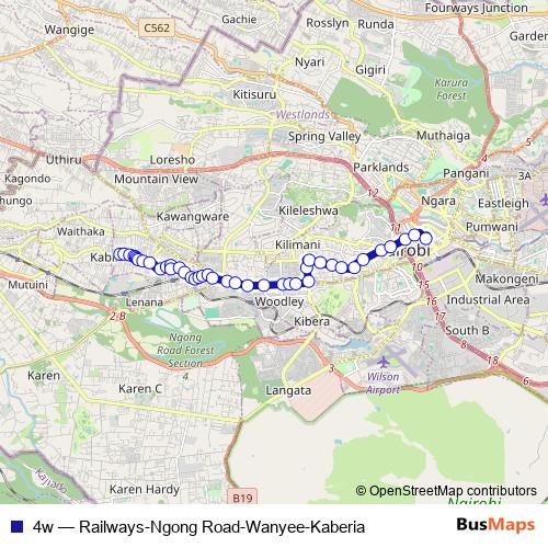 4w bus Line Map