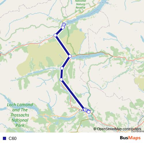 C60 bus Line Map