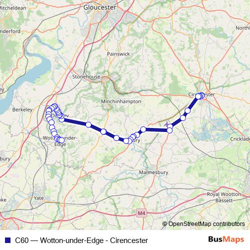 C60 bus Line Map