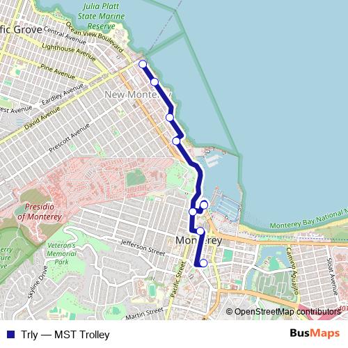 Trly bus Line Map