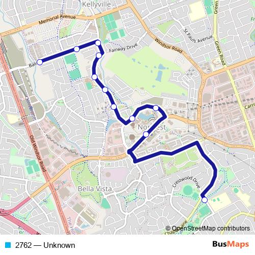 2762 bus Line Map
