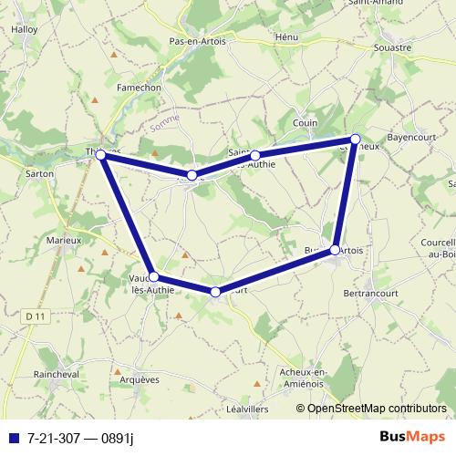 7-21-307 bus Line Map