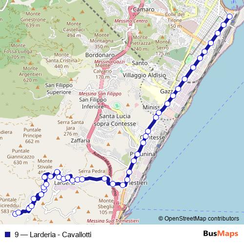 9 bus Line Map