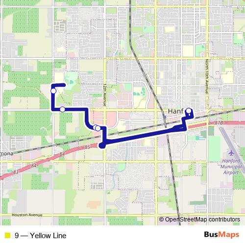 9 bus Line Map