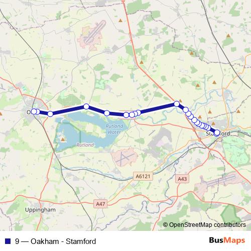 9 bus Line Map