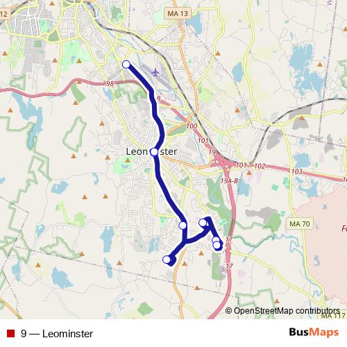 9 bus Line Map