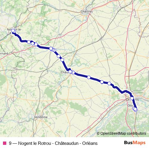 9 bus Line Map