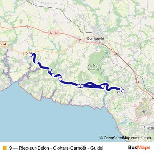 9 bus Line Map
