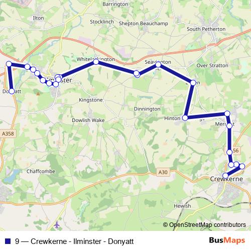 9 bus Line Map