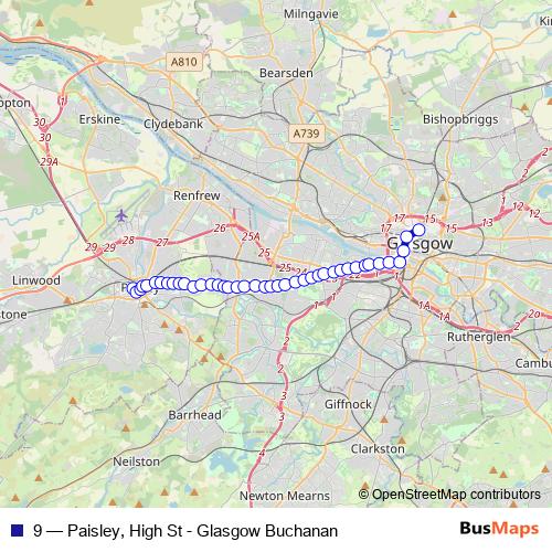 9 bus Line Map
