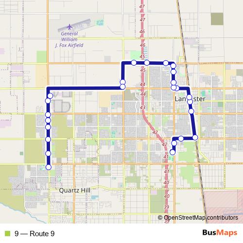 9 bus Line Map