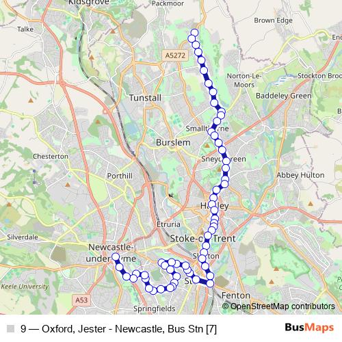 9 bus Line Map