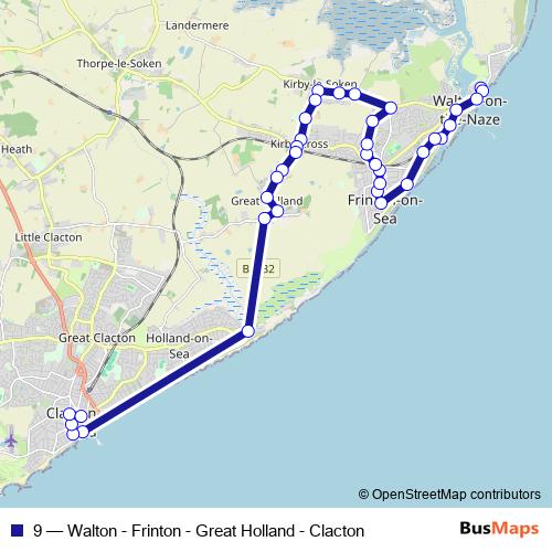 9 bus Line Map