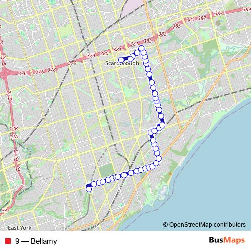 9 bus Line Map