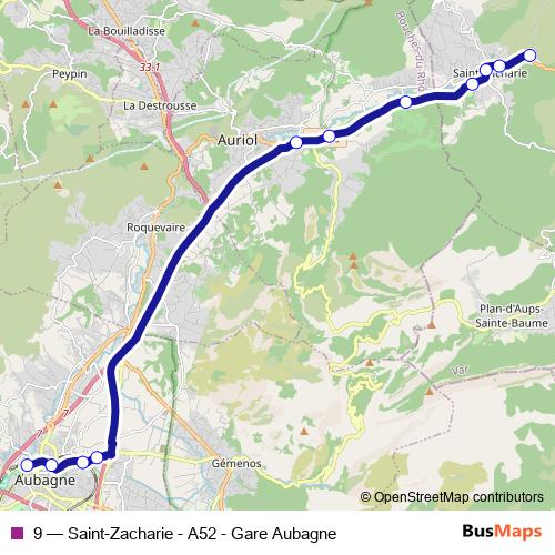 9 bus Line Map