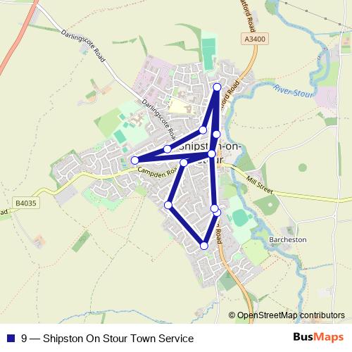 9 bus Line Map