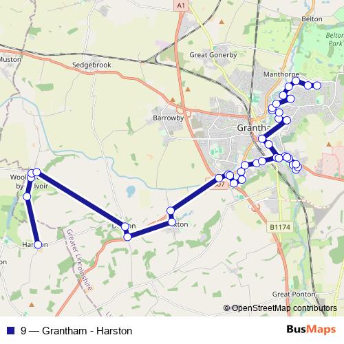 9 bus Line Map