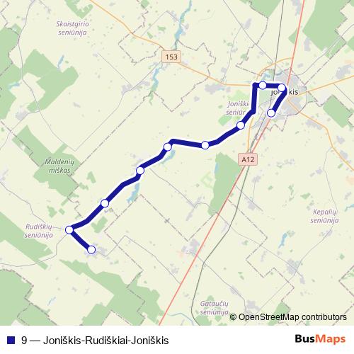 9 bus Line Map