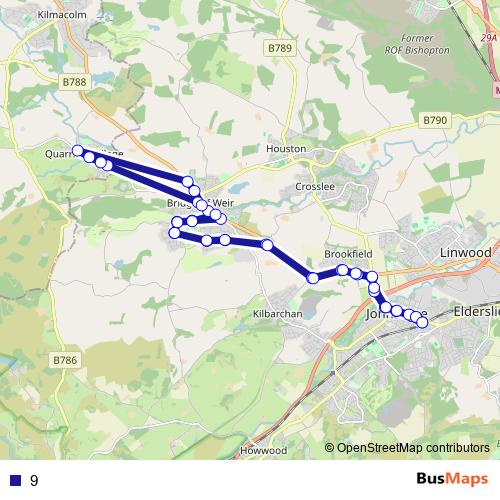 9 bus Line Map