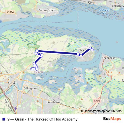 9 bus Line Map
