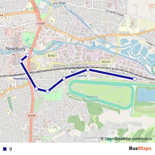 9 bus Line Map