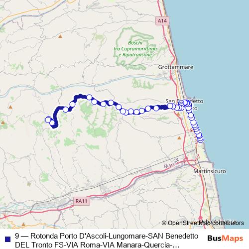 9 bus Line Map